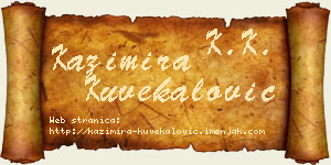 Kazimira Kuvekalović vizit kartica